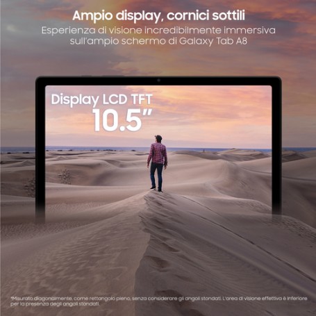 Samsung Galaxy Tab A8 10.5" Wifi, Android 11, RAM 4 GB, 128 GB, Gray (SM-X200NZAFEUE)