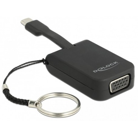 DeLOCK 63941 cavo e adattatore video 0,03 m USB tipo-C VGA (D-Sub) Nero (63941)