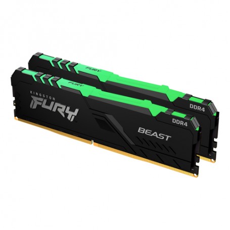 Kingston Technology FURY Beast RGB memoria 32 GB 2 x 16 GB DDR4 3200 MHz (KF432C16BBAK2/32)