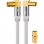 Wentronic 70422 cavo coassiale 5 m Bianco (70422)