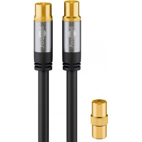 Wentronic 70384 cavo coassiale 5 m Nero (70384)