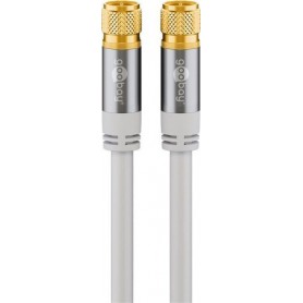 Wentronic 70644 cavo coassiale 5 m F Bianco (70644)