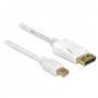 DeLOCK 83483 cavo DisplayPort 3 m Mini DisplayPort Bianco (83483)