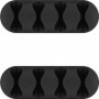 Goobay 70406 organizer per cavi Supporto per cavo Nero 2 pz (70406)