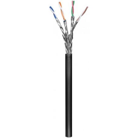 Goobay CAT 6 S/FTP 100m cavo di rete Nero Cat6 S/FTP (S-STP) (57195)