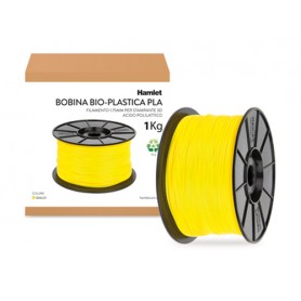 Hamlet Bobina di filamento per stampanti 3D Bio-Plastica Giallo da 1kg (HP3DXPLAYL)