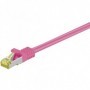 Goobay RJ-45 CAT7 0.5m cavo di rete Magenta 0,5 m S/FTP (S-STP) (91578)