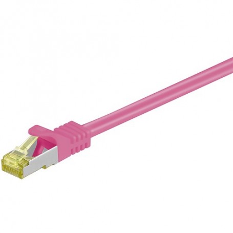 Goobay RJ-45 CAT7 2m cavo di rete Magenta S/FTP (S-STP) (91605)
