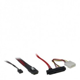 Inter-Tech 0.5m SFF 8087/4xSFF 8482+SATA 0,5 m Nero, Rosso (88885001)