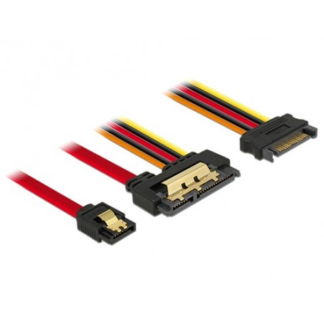 DeLOCK 85228 cavo SATA 0,3 m SATA 7-pin SATA 22-pin Nero (85228)