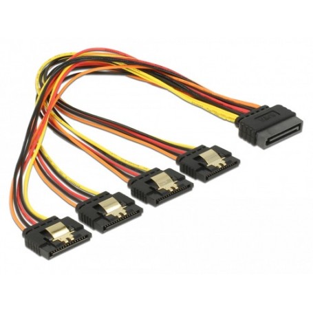 DeLOCK 60157 cavo SATA 0,3 m SATA a 15 pin 4 x SATA 15-pin Multicolore (60157)
