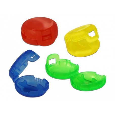 DeLOCK 18292 organizer per cavi Marcatori per cavi Blu, Verde, Rosso, Giallo 4 pz (18292)