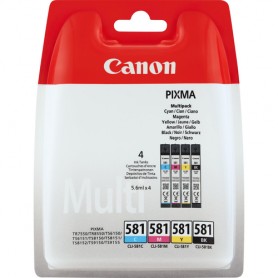Canon CLI-581 Multipack cartuccia d'inchiostro Originale Nero, Ciano, Magenta, Giallo (2103C005)