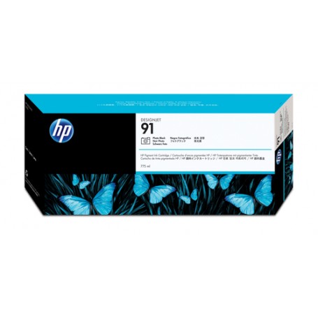 HP Cartuccia di inchiostro pigmentato nero fotografico originale DesignJet 91 da 775 ml (C9465A)