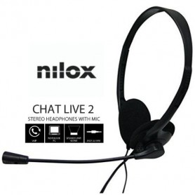 Nilox CHAT LIVE 2 Cuffie Auricolare Connettore 3.5 mm Nero (NXCM0000004)