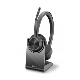 POLY Voyager 4320 UC Auricolare Wireless A Padiglione Ufficio USB tipo-C Bluetooth Base di ricarica Nero (218479-01)