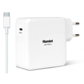 Hamlet 61W Type-C Charger alimentatore universale per notebook bianco (XPWNB65TC)