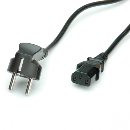 ROLINE 1.8m IEC320 C13 - CEE 7/7 Nero 1,8 m Accoppiatore C13 CEE7/7 (RO19.08.1018)