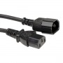 ROLINE 1m IEC320 C14 - IEC320 C13 Nero Accoppiatore C14 Accoppiatore C13 (RO19.08.1510)