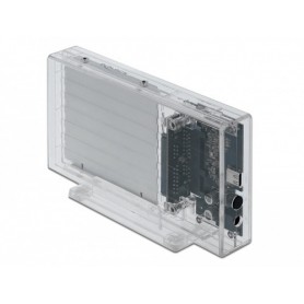 DeLOCK 42622 contenitore di unità di archiviazione Box esterno HDD/SSD Trasparente 2.5" (42622)