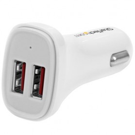 StarTech.com USB2PCARWHS Caricabatterie per dispositivi mobili Bianco Auto (USB2PCARWHS)