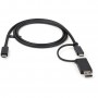 StarTech.com Cavo USB-C da 1 m con adattatore Dongle USB-A - Cavo ibrido 2-in-1 USB tipo C con USB-A - Da USB-C a USB (USBCCADP)