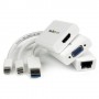 StarTech.com Kit di accessori per Macbook Air - Adattatore MDP a VGA / HDMI e Gigabit Ethernet USB 3.0 (MACAMDPGBK)