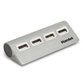 Hamlet 4 port Hub usb 2.0 a 4 porte 480 Mbps (XHUB4020AL)