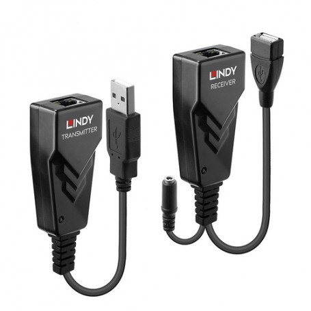Lindy 42674 moltiplicatore di rete Ricevitore e trasmettitore di rete Nero (42674-LND)