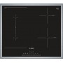Bosch Serie 6 PVS645FB5E piano cottura Nero, Acciaio inossidabile Da incasso 60 cm Piano cottura a induzione 4 Forn (PVS645FB5E)