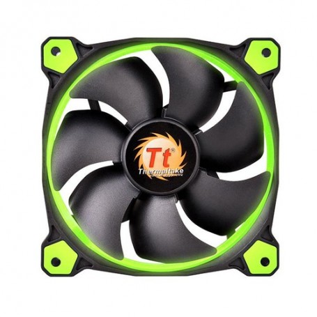 Thermaltake Riing 12 Case per computer Ventilatore 12 cm Nero, Verde (CL-F055-PL12GR-A)