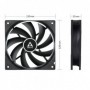 ARCTIC F12 Silent Case per computer Ventilatore 12 cm Nero 1 pz (ACFAN00202A)