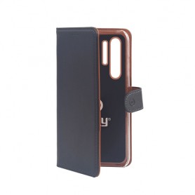 Celly WALLY846 custodia per cellulare 16,4 cm (6.47") Custodia a borsellino Nero, Marrone (WALLY846)