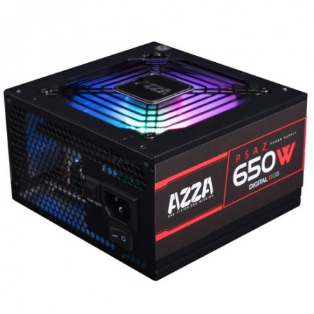 Azza PSAZ-650W(ARGB) alimentatore per computer 20+4 pin ATX ATX Nero (PSAZ 650W-ARGB)