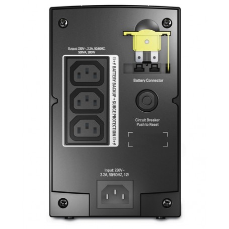 APC Back-UPS A linea interattiva 500 VA 300 W 3 presa(e) AC (BX500CI)
