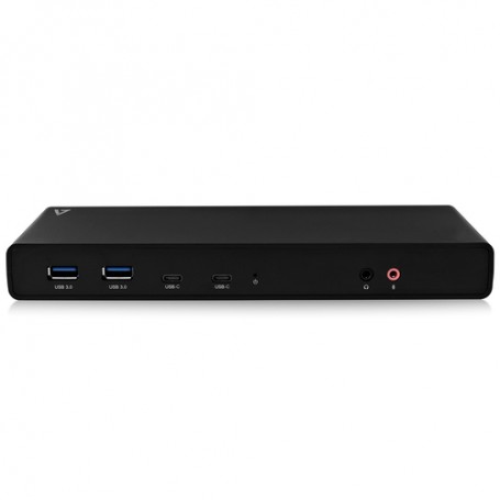 V7 Docking Station USB-C con erogazione di alimentazione massima di 65 W, doppio monitor 4K, HDMI, Displayport, Displ (UCDDS-1E)