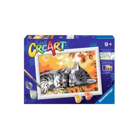 Ravensburger CreArt Autumn Kitties Colore per kit di verniciatura in base ai numeri (28932)