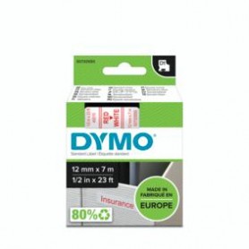 DYMO D1 - Standard Etichette - Rosso su bianco - 12mm x 7m (S0720550A)