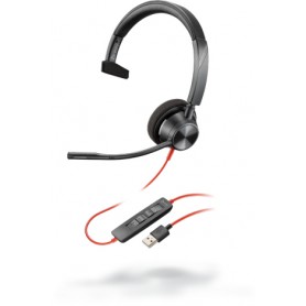 POLY 3310 Auricolare Cablato A Padiglione Musica e Chiamate USB tipo A Nero (213928-01)