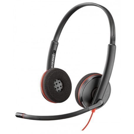 POLY Blackwire 3220 Auricolare Cablato A Padiglione Musica e Chiamate USB tipo A Nero (209745-22)