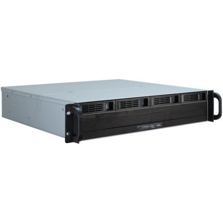 Inter-Tech IPC 2U-2404S Supporto Nero, Argento (88887190)