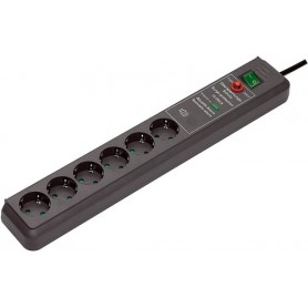 Brennenstuhl Secure-Tec Surge Protection 15.000 A Nero 6 presa(e) AC 3 m (1159540376)