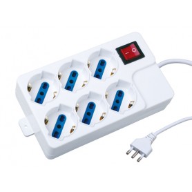 Eminent EM3921 prolunghe e multiple 1,5 m 6 presa(e) AC Bianco (CEEW3921)
