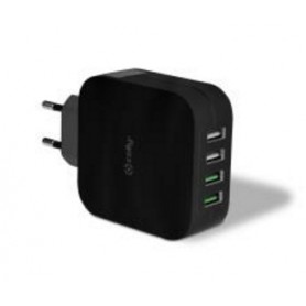 Celly TC4USBTURBOBK Caricabatterie per dispositivi mobili Nero Interno (TC4USBTURBOBK)