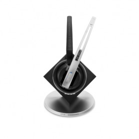 EPOS | SENNHEISER IMPACT DW Office ML - EU Auricolare Wireless A clip, A Padiglione, Passanuca Ufficio Nero, Argento (1000529)
