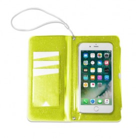 Celly Splash custodia per cellulare 15,8 cm (6.2") Custodia a borsellino Giallo (SPLASHWALL18YL)