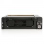 StarTech.com Cassetto rack portatile per disco rigido SATA da 5,25", robusto, in alluminio e di colore nero (DRW150SATBK)