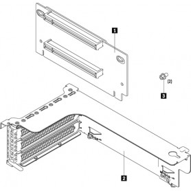 Lenovo ThinkSystem SR550/SR590/SR650 x16/x8 PCIe FH Riser 1 Kit Kit di montaggio (7XH7A02678)