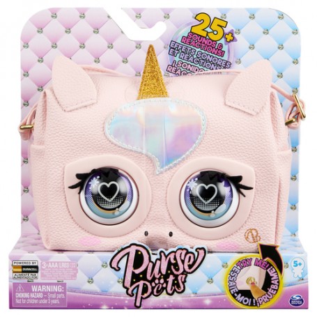 Purse Pets borsetta interattiva in versione Unicorno con oltre 25 effetti sonori e reazioni, giocattoli per bambine da (6062241)