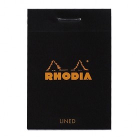 Rhodia Head stapled pad N°10 quaderno per scrivere 80 fogli Nero (106009C)